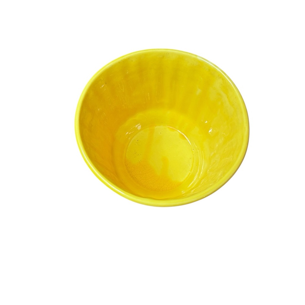 Vintage McCoy Yellow Planters Set of 2 Mid-Century Modern 0375 & 378 - Picture 7 of 7